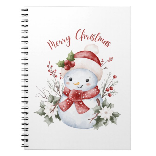 Cuaderno de Fotos en Espiral de Navidad con Muñeco (Frente)