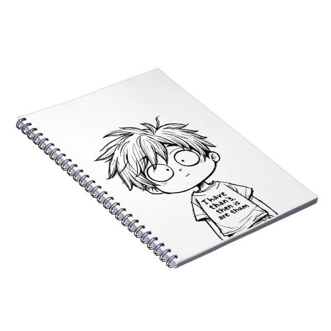 Cuaderno de Fotos en Espiral de Niño Anime Chibi D (Lado Derecho)