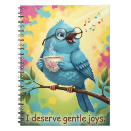 Cuaderno de Fotos en Espiral de Pájaro Azul Cantan
