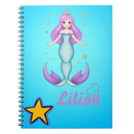 Cuaderno de Fotos en espiral de Sirena con tu nomb