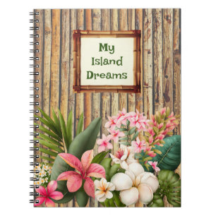 Cuaderno de fotos en espiral de sueños de isla per