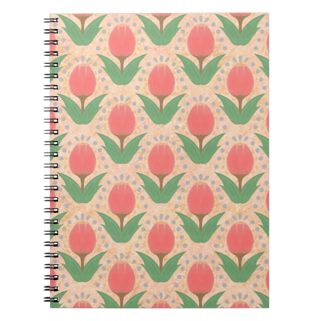 Cuaderno de Fotos en Espiral de Tulipanes Alegres (Frente)