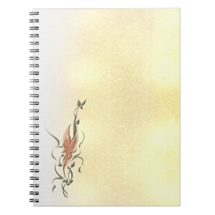 Cuaderno de Fotos en Espiral de Vid Floral Dorada