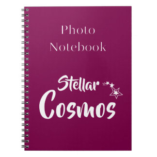 Cuaderno de fotos en espiral del cosmos estelar