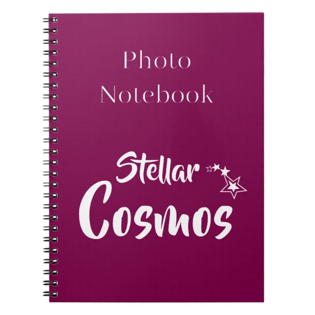 Cuaderno de fotos en espiral del cosmos estelar (Frente)