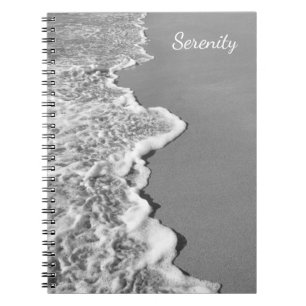 Cuaderno de fotos en espiral en blanco y negro de