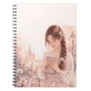 Cuaderno de Fotos en Espiral Estética de Niña Flor