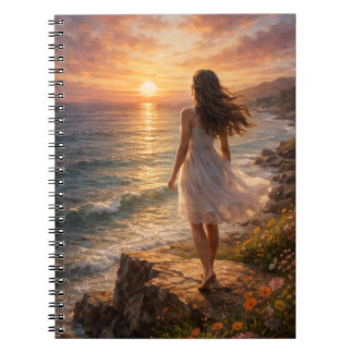 Cuaderno de Fotos en Espiral Estética del Océano a