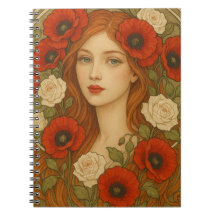Cuaderno de fotos en espiral estilo art nouveau