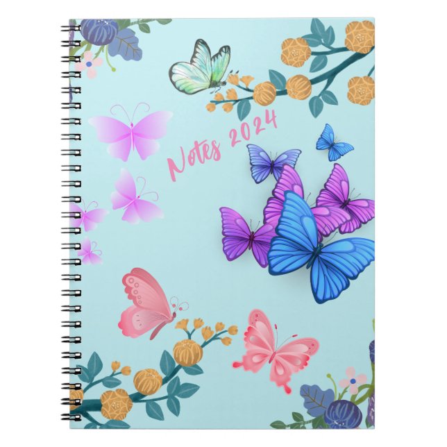 Cuaderno de fotos en espiral floral (Frente)
