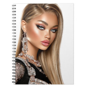 Cuaderno de Fotos en Espiral Glam Girl Malla Dorad