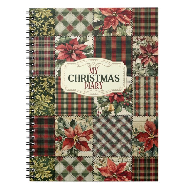 Cuaderno de Fotos en Espiral Navidad Patchwork Vin (Frente)