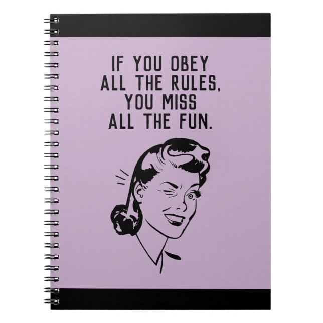 Cuaderno de Fotos en Espiral Rompe Reglas Retro (Frente)