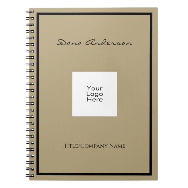 Cuaderno de Fotos en Espiral Simple Moderno Negro  (Frente)