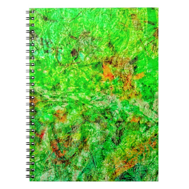 Cuaderno de fotos en espiral verde profundo tranqu (Frente)