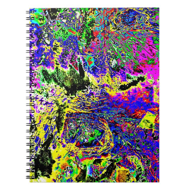 Cuaderno de fotos espiral abstracto morado dulce,  (Frente)