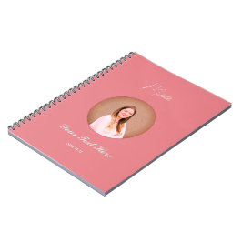 Cuaderno de Fotos Espiral Minimalista con Nombre P