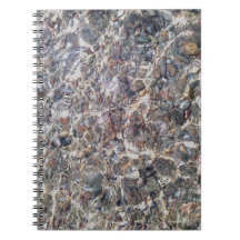 Cuaderno de fotos subacuáticas de guijarros marino