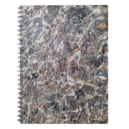 Cuaderno de fotos subacuáticas de guijarros marino
