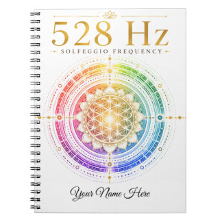Cuaderno de frecuencia Solfeggio 528 Hz personaliz