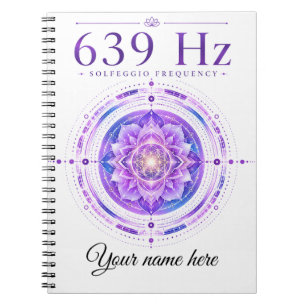 Cuaderno de Frecuencia Solfeggio 639 Hz Personaliz
