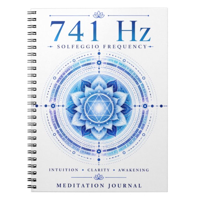 Cuaderno de frecuencia Solfeggio 741 Hz – Intuició (Frente)