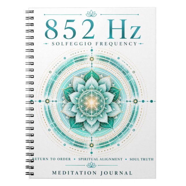 Cuaderno de frecuencia Solfeggio 852 Hz – Al espir (Frente)