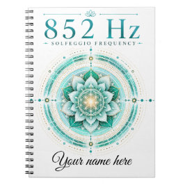 Cuaderno de frecuencia solfeggio 852 Hz personaliz