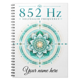Cuaderno de frecuencia solfeggio 852 Hz personaliz