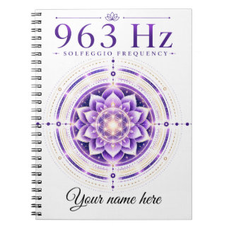 Cuaderno de frecuencia solfeggio 963 Hz personaliz