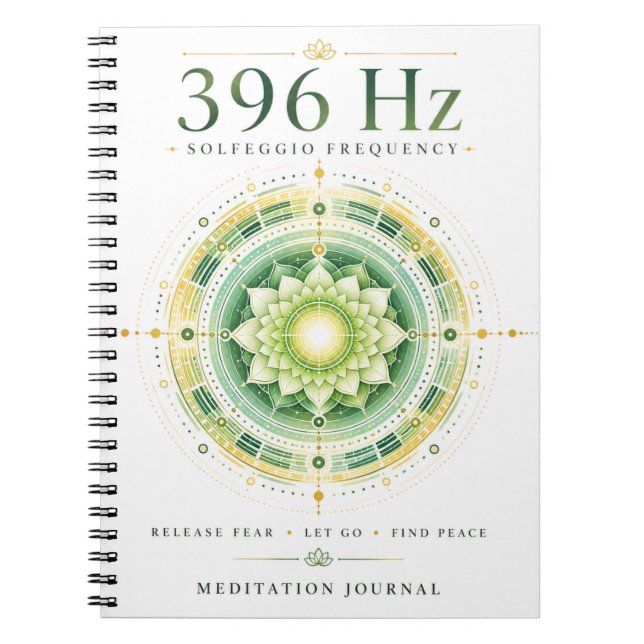 Cuaderno de frecuencia Solfeggio de 396 Hz: libere (Frente)