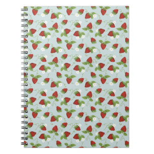 Cuaderno de fresa floral y sinusal