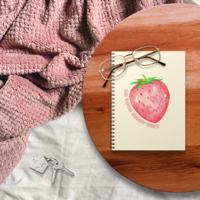 Cuaderno de fresa lindo y motivador (Subido por el creador)