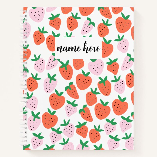 Cuaderno de fresas personalizado (Anverso)
