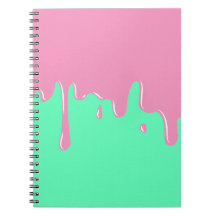 Cuaderno de fusión de la menta y del limo rosado