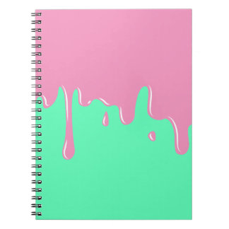 Cuaderno de fusión de la menta y del limo rosado