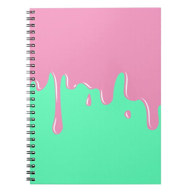 Cuaderno de fusión de la menta y del limo rosado (Frente)