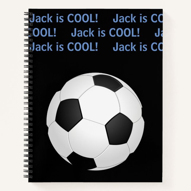 Cuaderno de Fútbol "es Genial" con Nombre Personal (Anverso)