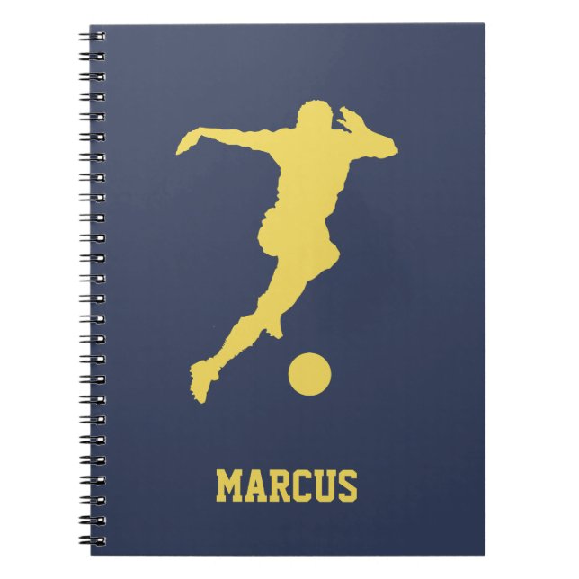 Cuaderno de Fútbol Personalizado Azul (Frente)