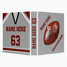 Cuaderno de fútbol personalizado en granate y gris