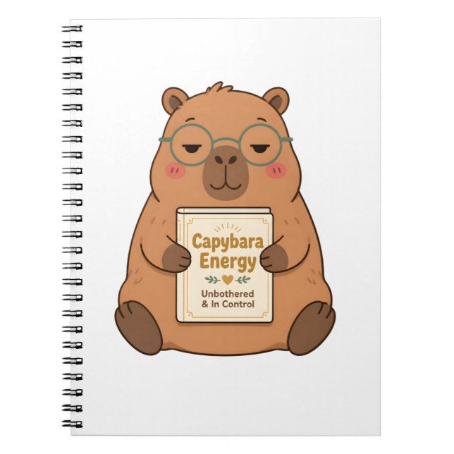 Cuaderno de gafas de capybara sin molestias (Frente)