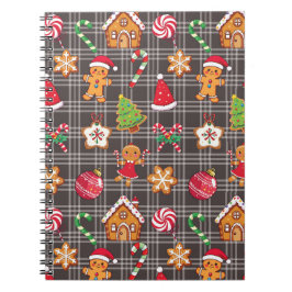 Cuaderno de galletas de casa de jengibre de Navida