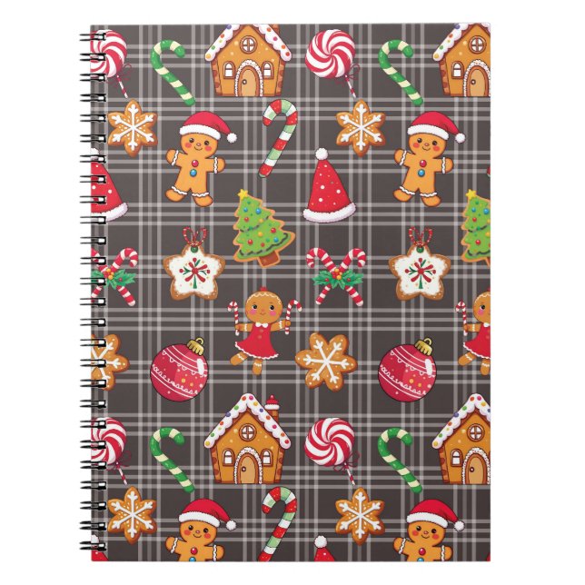 Cuaderno de galletas de casa de jengibre de Navida (Frente)