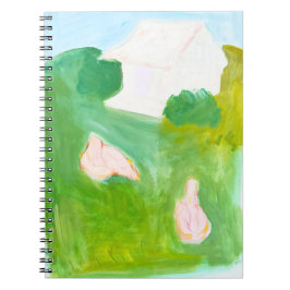 Cuaderno de gallinas pastando
