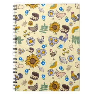 Cuaderno de gallinero de acuarela