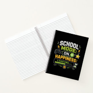 Cuaderno de Gamer con Modo Escuela Activado y Feli