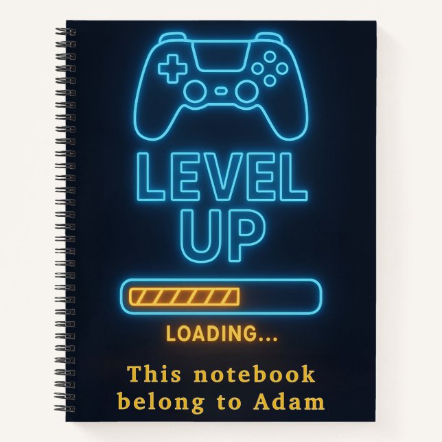 Cuaderno de Gamer Personalizado para Niños (Anverso)