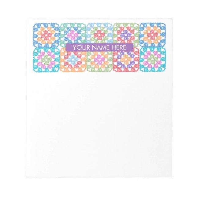 Cuaderno de ganchillo de cuadrados de la abuela (Frente)