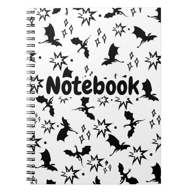Cuaderno de garabatos de dragón de fantasía (Frente)