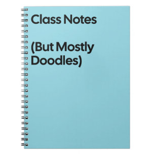 Cuaderno de garabatos de notas de clase
